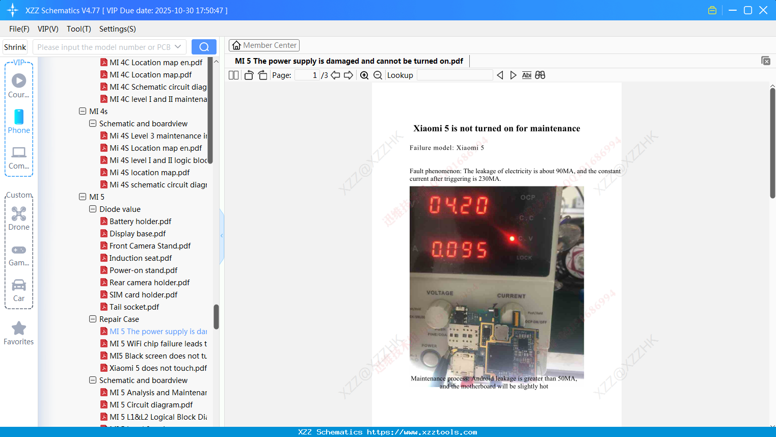 Xiaomi MI 5 The Power Supply Is Damaged And Cannot Be Turned On